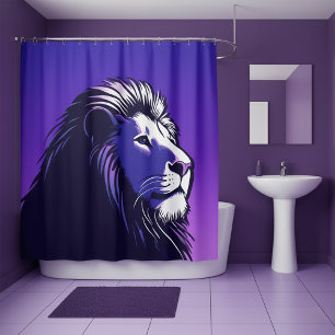 Lion of the 80's shower curtain