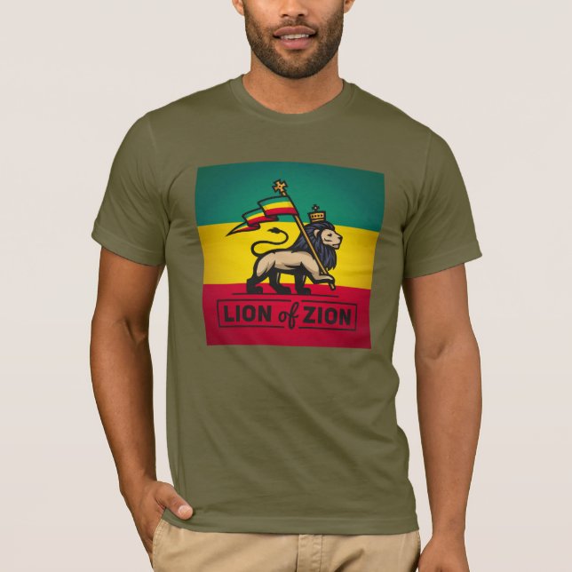 Lion of Zion - Jah Army - Haile Selassie - Shirt (Front)