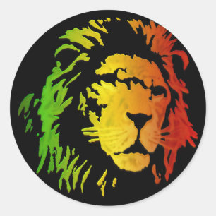 Lion of Zion Judah Reggae Lion Classic Round Sticker