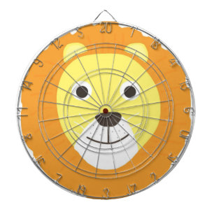 lion painting art dartboard