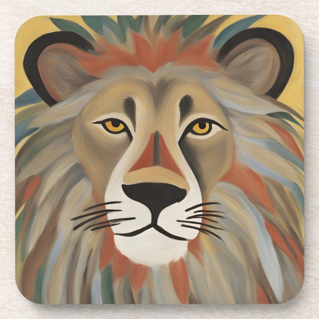 Lion Painting Coaster (Front)