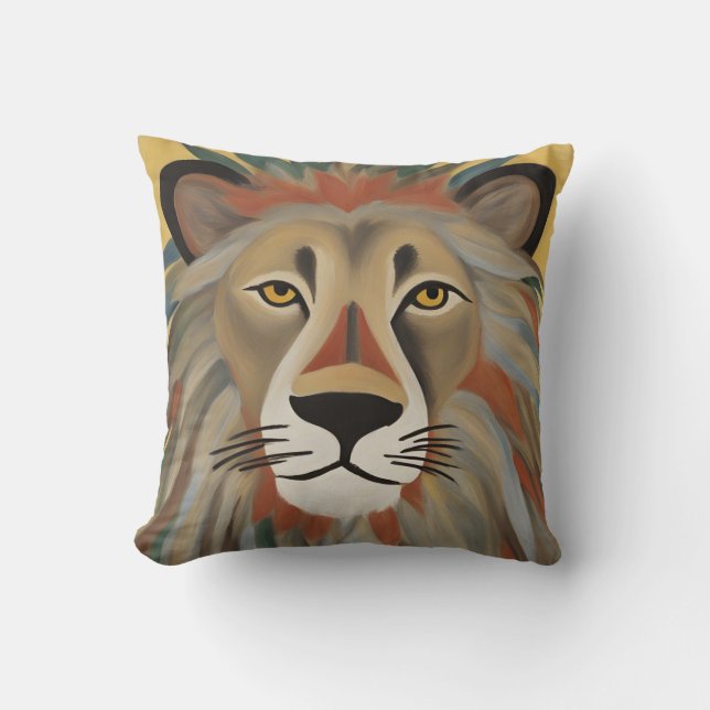 Lion Painting Cushion (Front)