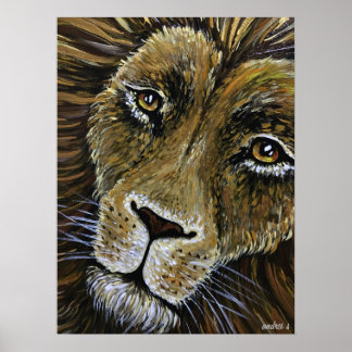 Lion Painting Print