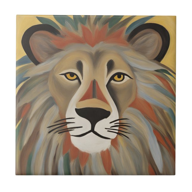 Lion Painting Tile (Front)