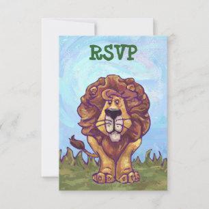 Lion Party Centre RSVP Card