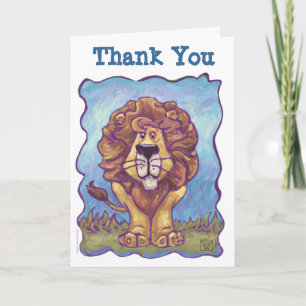 Lion Party Centre Thank You Card