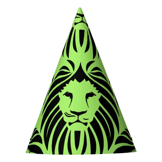 Lion Party Hat-Green Hat (Front)