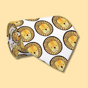 Lion pattern tie