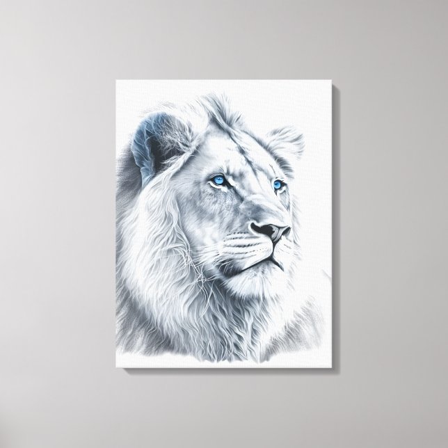 Lion - Pencil Drawing Canvas (Front)