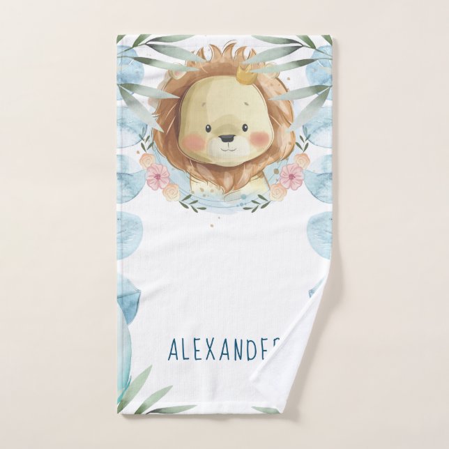Lion Personalised Hand Towel (Hand Towel)