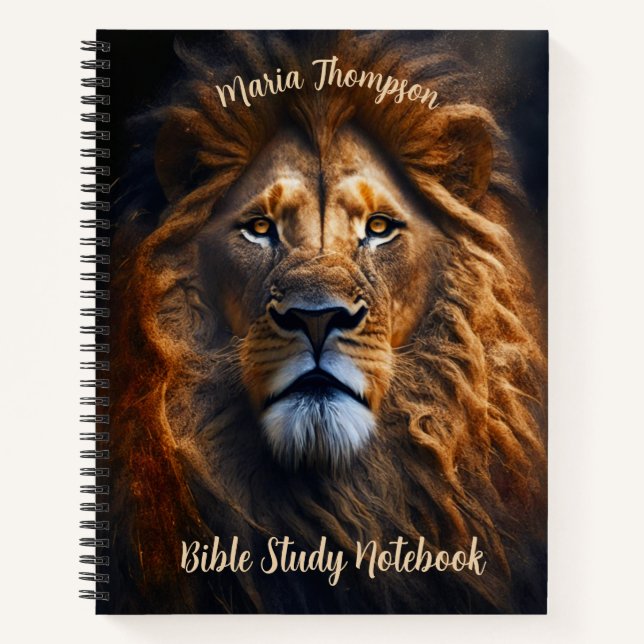 Lion Personalised Notebook & Inside Paper Design (Front)