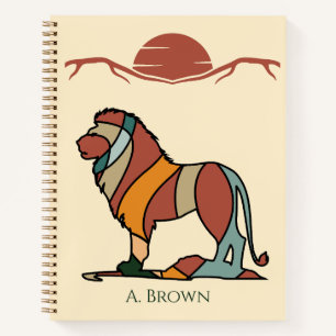 Lion Personalised Notebook Name on Cover