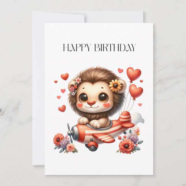 Lion Pilot Birthday (Front)