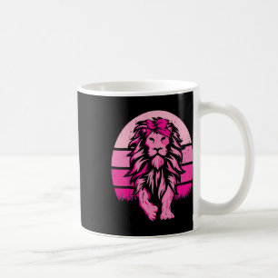Lion Pink Byndana Breast Cancer Awareness Survivor Coffee Mug
