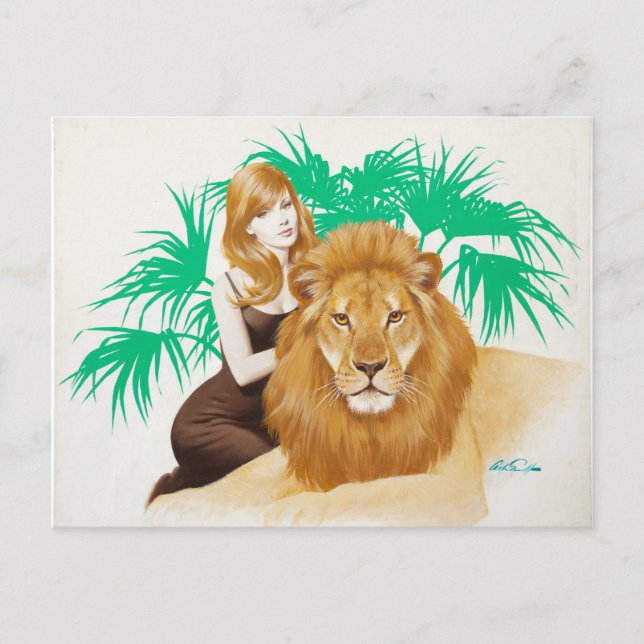 Lion PinUp Postcard (Front)