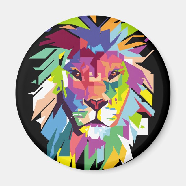 Lion | Pop Art Magnet (Front)