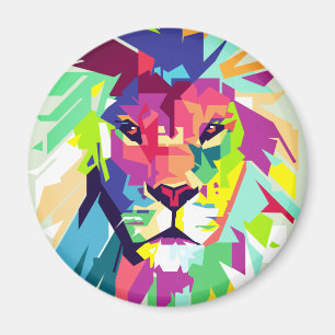 Lion Pop Art Magnet