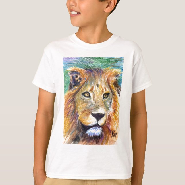 Lion Portrait ACEO Kids Tshirt (Front)