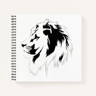 Lion Portrait (black)  Notebook