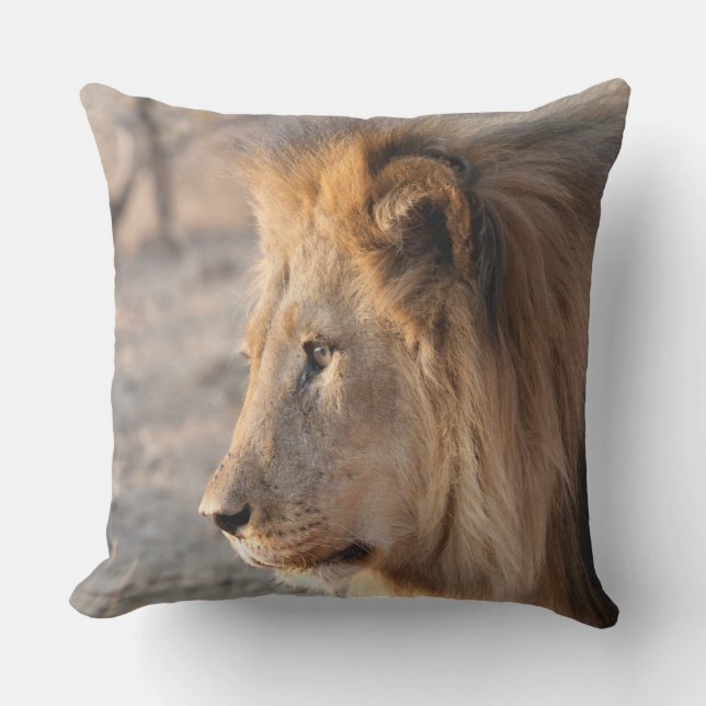 Lion Portrait Cushion (Front)