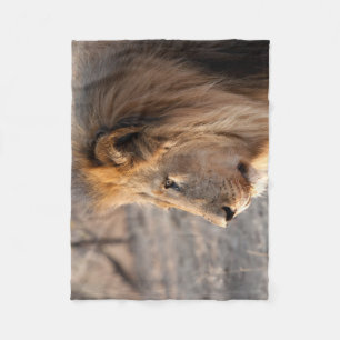 Lion Portrait Fleece Blanket