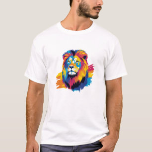 Lion Portrait Illustration Watercolour Painting T-Shirt