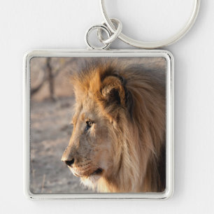 Lion Portrait Key Ring