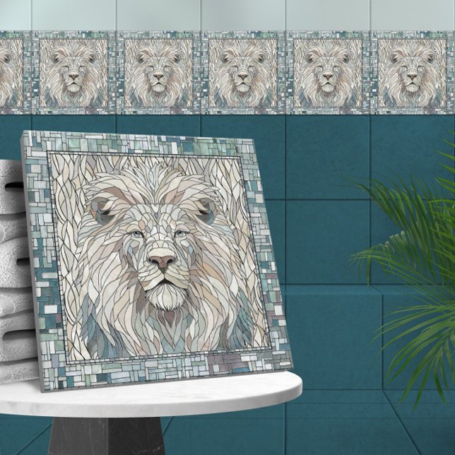 Lion Portrait Mosaic Art  Tile (Creator Uploaded)