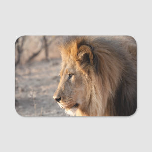 Lion Portrait Name Tag