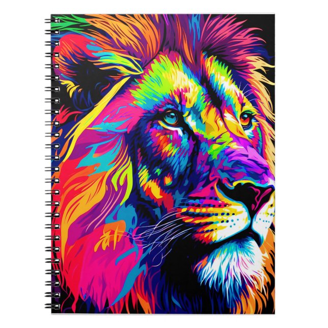 Lion Portrait Painting Notebook (Front)