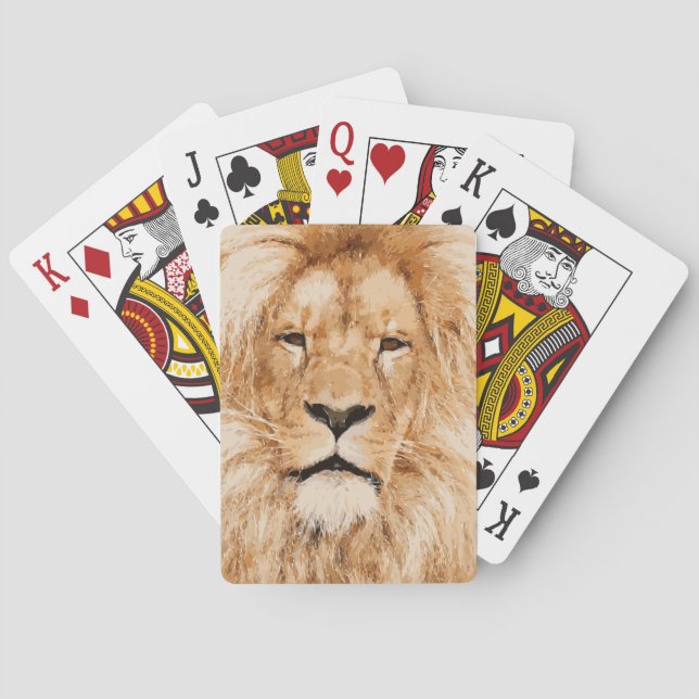 LION PORTRAIT PLAYING CARDS (Back)