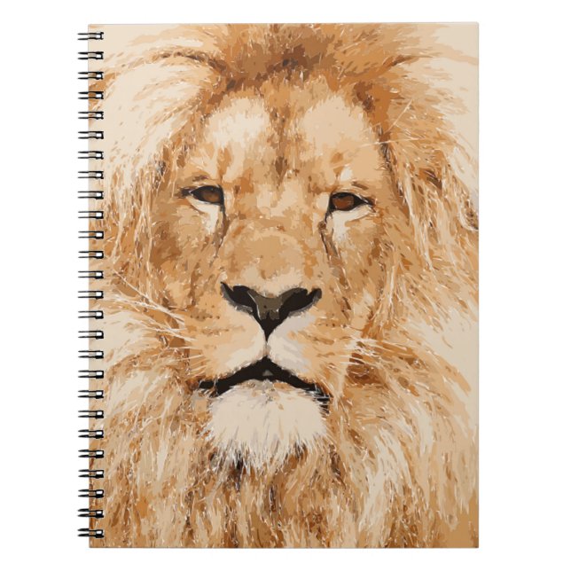 LION PORTRAIT SPIRAL NOTEBOOK (Front)