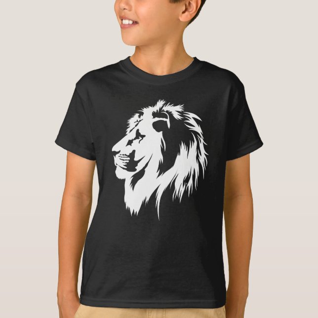 Lion Portrait (white) T-Shirt (Front)