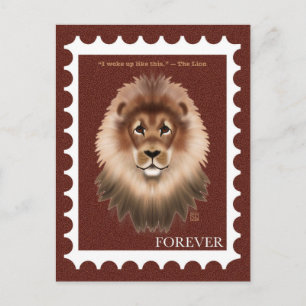 Lion Postage Stamp Postcards