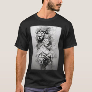 Lion predator cat wild animal lion's mane animal k T-Shirt