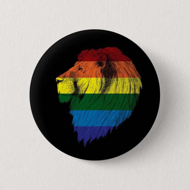 Lion Pride 6 Cm Round Badge (Front)