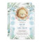 Lion Prince Baby Boy Baptism Invitation