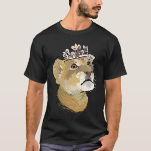 Lion Princess Crown Big Cat Lioness Family T-Shirt