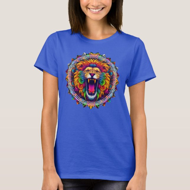 Lion psychedelic  T-Shirt (Front)