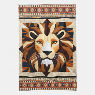 Lion Quilt Tea Towel