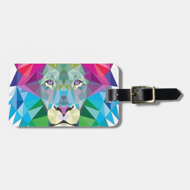 Lion Rainbow Luggage Tag (Front Horizontal)