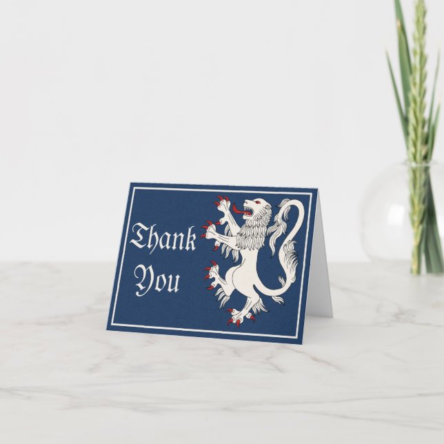 Lion Rampant Argent Thank You Card (Front)