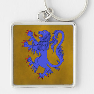 Lion Rampant Azure Key Ring