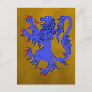 Lion Rampant Azure Postcard