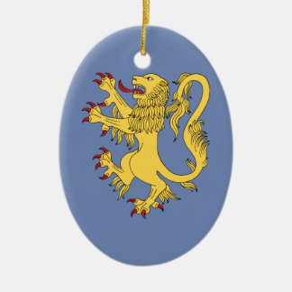 Lion Rampant Ceramic Tree Decoration
