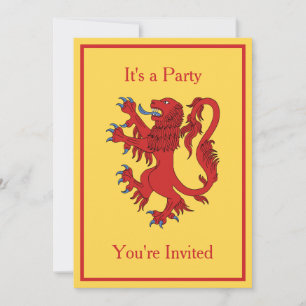 Lion Rampant Gules Invitation