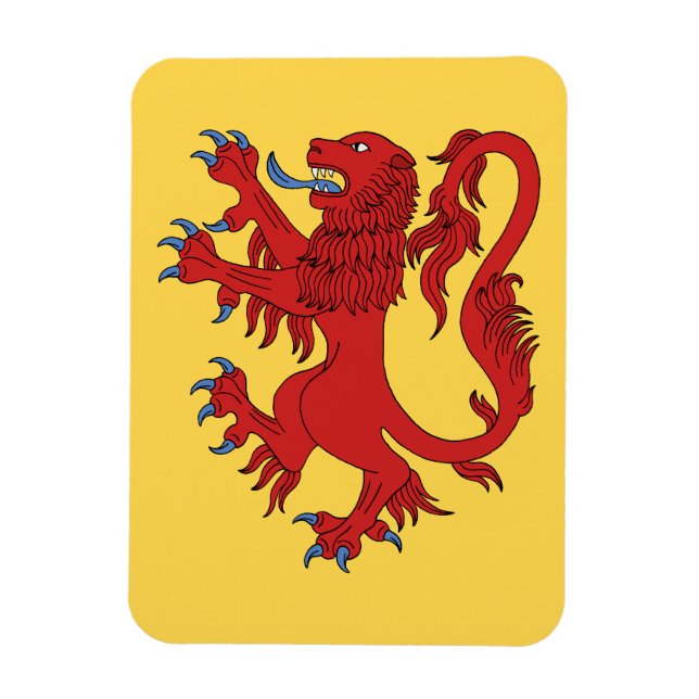 Lion Rampant Gules Magnet (Vertical)