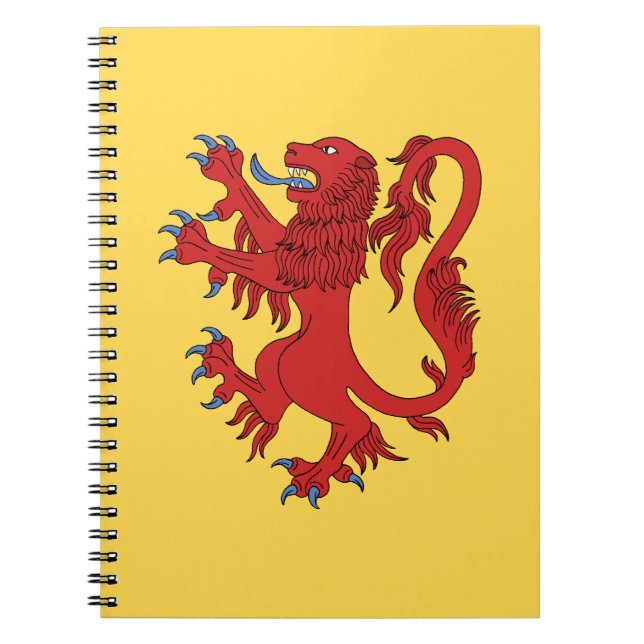 Lion Rampant Gules Spiral Notebook (Front)