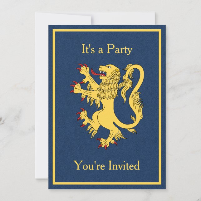 Lion Rampant Invitation (Front)