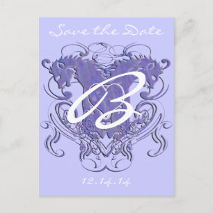 Lion Rampant Renaissance Wedding Announcement Postcard